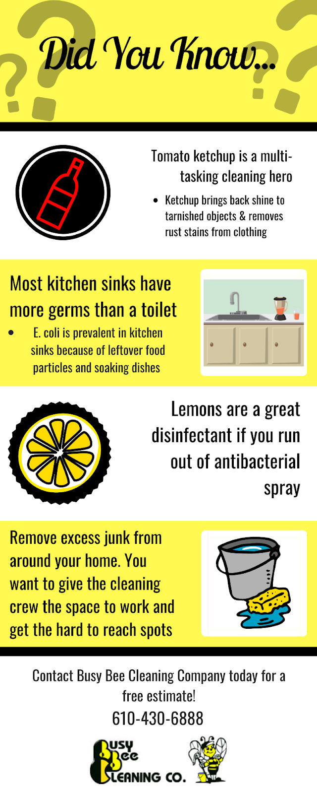 Infograhic explaining some little-known cleaning tips