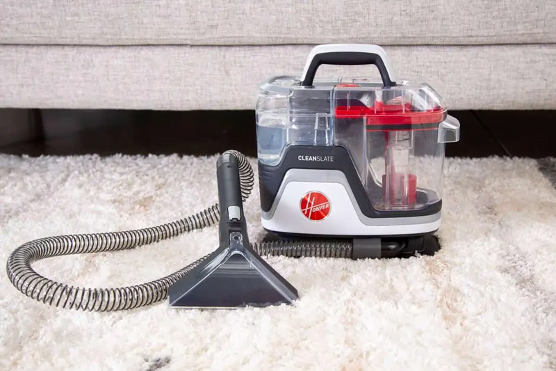 Vacuum cleaner placed on a carpet