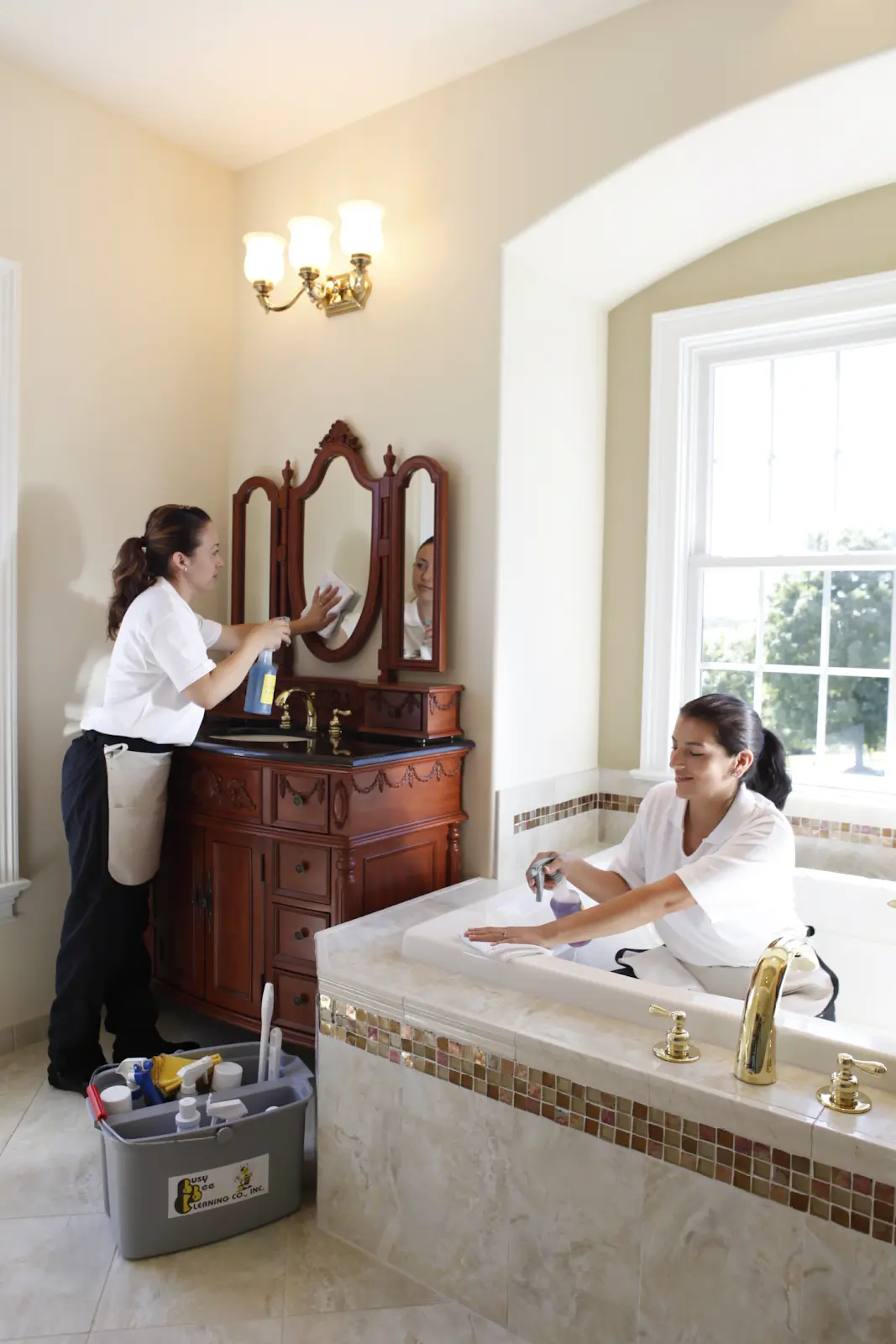  Busy Bee cleaners cleaning bathroom. Busy Bee Cleaning Company: Trusted Chester County Cleaning Services